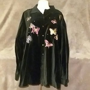 Vintage Quacker Factory Velvet Top